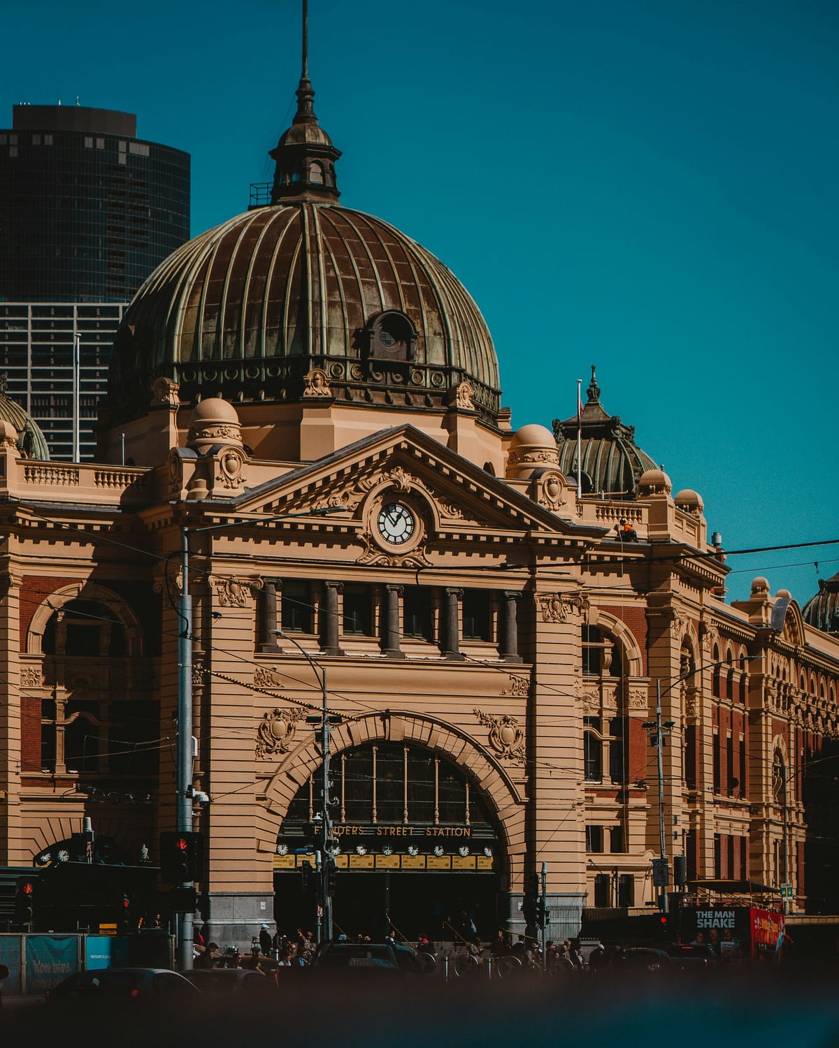 Melbourne heritage architecture illuminated at night